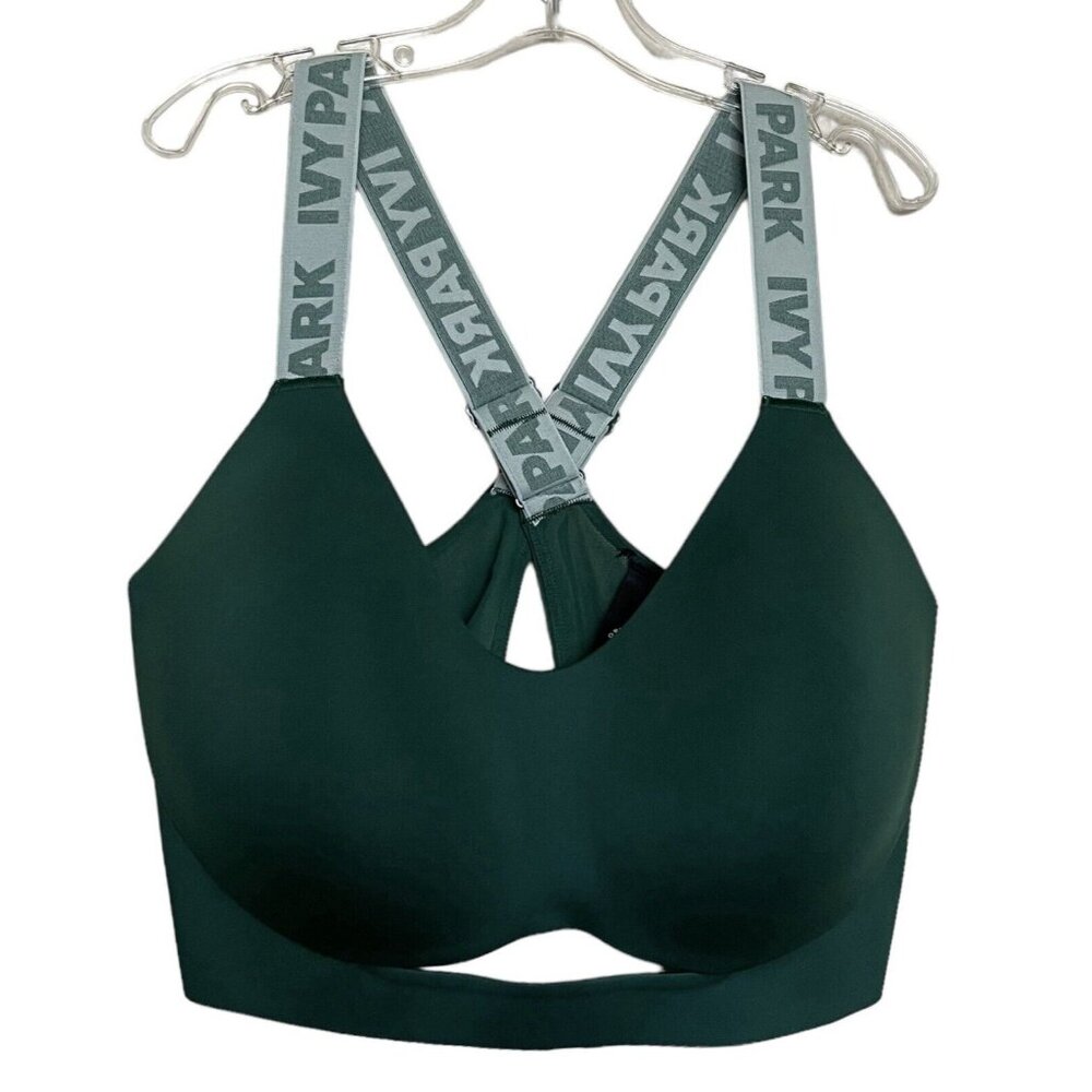ADIDAS X Ivy Park‎ Cutout Stretch Sports Bra Cut Out Green Size 1X SOLD OUT